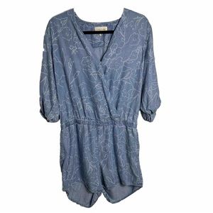 Cloth & Stone Blue Floral Jumpsuit